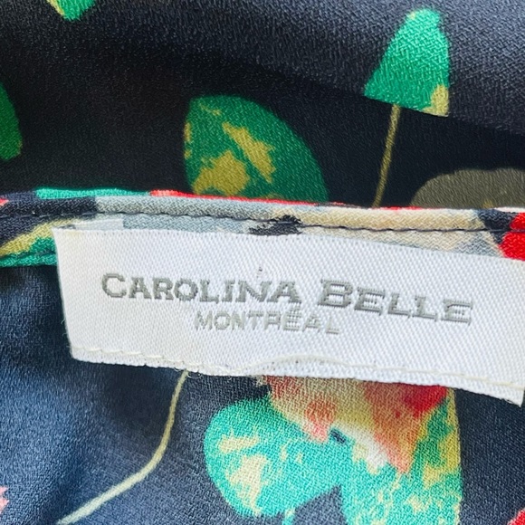 Carolina Belle Montreal Floral Wrap Front Romper - Picture 6 of 7